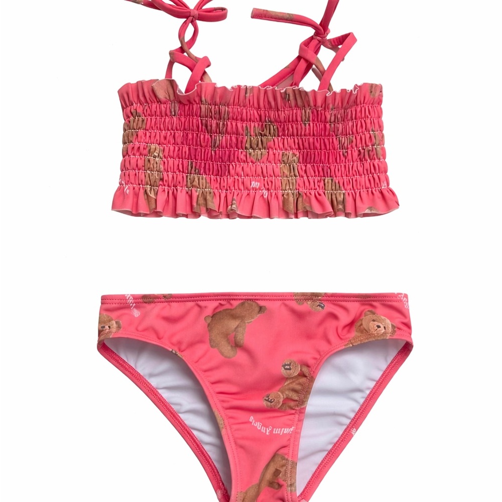 Palm Angels Pink Teddy Bear Bikini Set